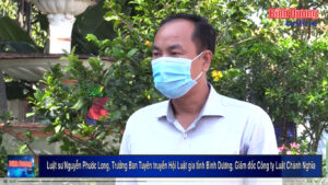 Đại diện Công ty Luật TNHH MTV Chánh Nghĩa cộng tác pháp luật cùng báo Bình Dương